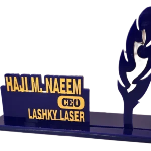 Personalized Acrylic Desk Nameplate Quill Pen Set.